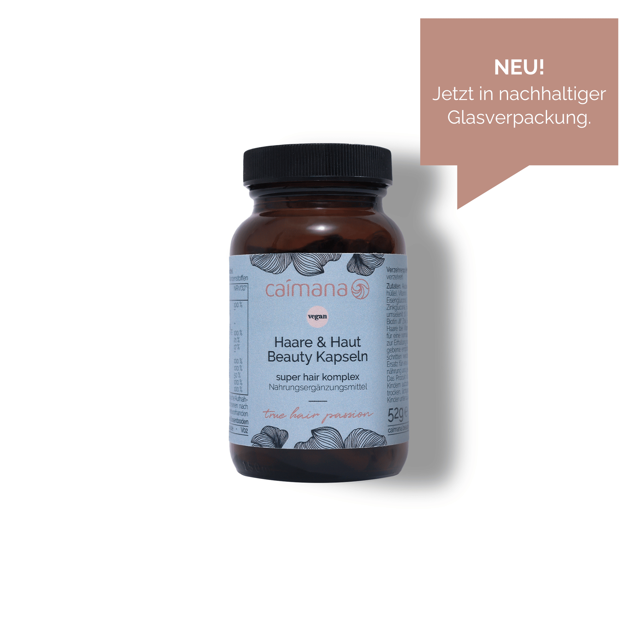 Nahrungsergänzung jetzt in neuer Glasverpackung